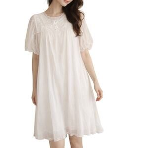 VTG Radcliffe 40s MCM Sheer Lace Babydoll Robe Gown Boudoir *READ* Coquette